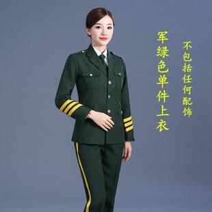 新款文红色鼓乐队中老年男文艺兵演服军乐队女工团礼服出升旗手服