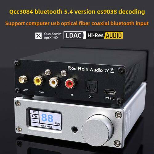 Rhoditu B2双路Es9038Q2M高通蓝牙5.4接收解码器USB声卡无损Ldac