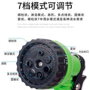增压伸缩水管软管刷车神器花园浇花自来水抢 高压洗车水枪家用套装