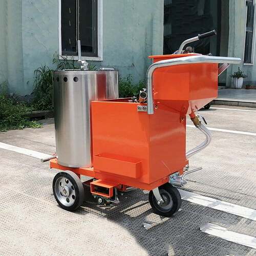 100L热熔划线机 自加热路面画线机 手推式道路热熔划线机