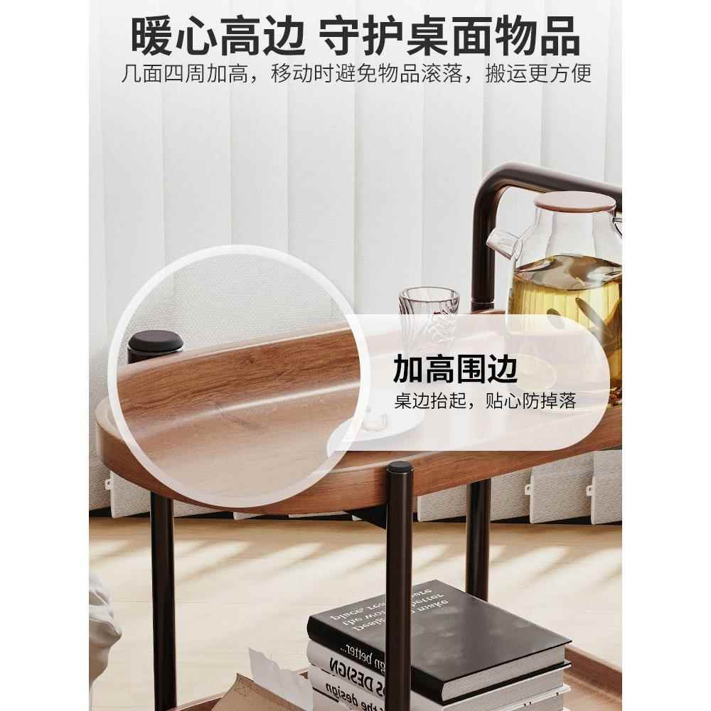可移动小茶几小厂家直供推车客厅沙子发边几迷你小桌物架带轮置餐