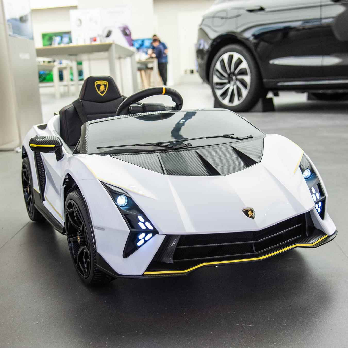 高档兰博基尼童电动控车四轮4驱带跑车男女小孩宝宝可坐人玩遥具
