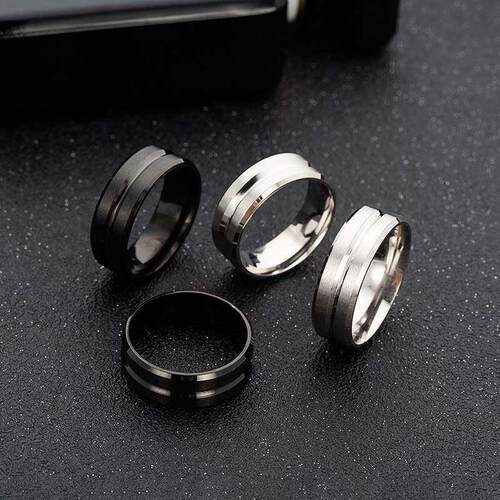 men tungsten steel ring 钛钢戒指男士戒指 jewelry rings male