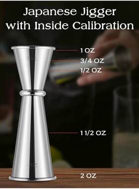 新款入门级不锈钢调酒器4件套波士顿鸡尾酒调制工具包三段摇酒壶