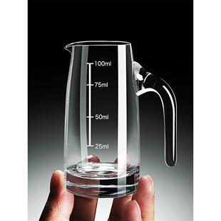 家用饭店用白酒分酒器套装100毫升量酒器小号玻璃洋酒红酒分酒壶