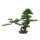 饰品 饰品家具店软装 简约新中式 仿真迎客松桌面摆件酒店大堂绿植装