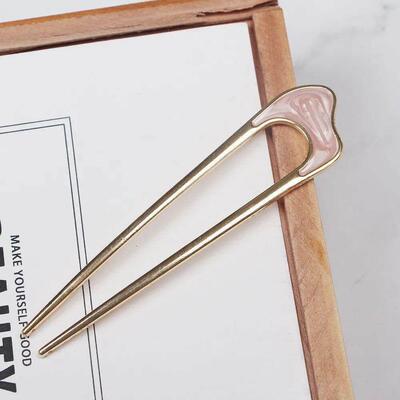 Shell Hairpin Metal U Shaped Hair Pins Hair Fork U French Ha