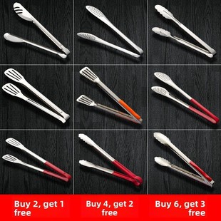 厨房夹不锈钢食品夹烧烤麻辣烫蔬菜夹烧烤食品夹面包夹特别为煎牛