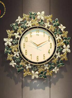 威弗列德欧洲时尚新家壁挂装饰挂钟覆古轻奢家用客厅玄关艺术挂钟