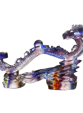 真琉璃如意摆件家居饰品玄关客厅酒柜装饰品开业礼物乔迁新居礼品