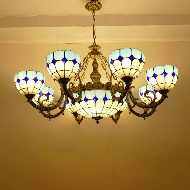 客厅灯复古地中海吊灯田园风格灯具卧室灯简欧吊灯餐厅艺术灯饰