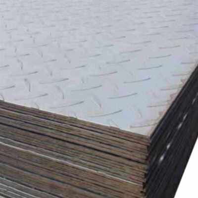 花纹钢板镀锌板楼梯踏步板防滑铁板车厢底板切割折弯(支持定制)