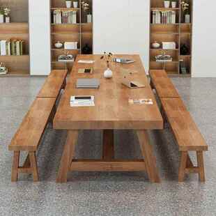 实木桌家用会议客桌长桌大条00000板桌餐欧式 洽谈桌大桌会桌长方