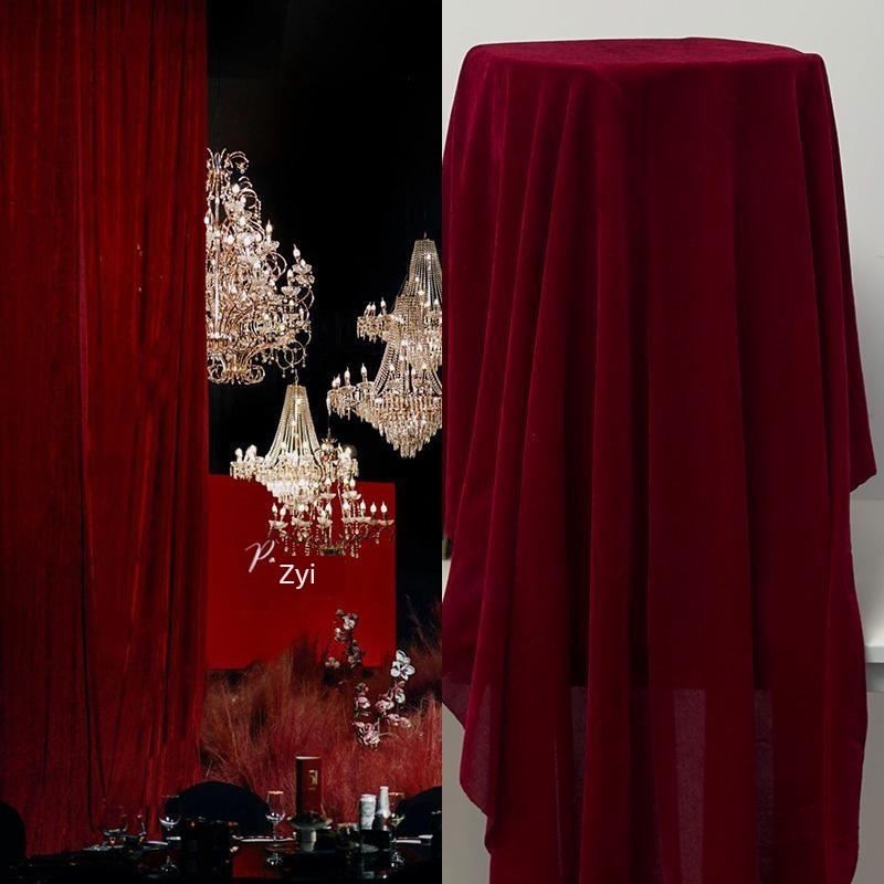 丝绒面料加厚沙发垫枕头柜台窗帘DIY丝绒街头摊面料婚礼背景装饰