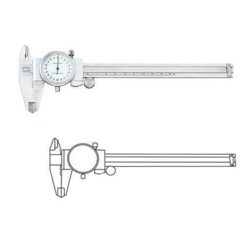 厂家长城精工带表卡尺测量内外径深度和台阶150mm200mm300mm