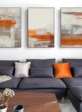 竖现代简约道装饰画橙色幅幅大落地画沙S-674发背景墙壁画玄关走