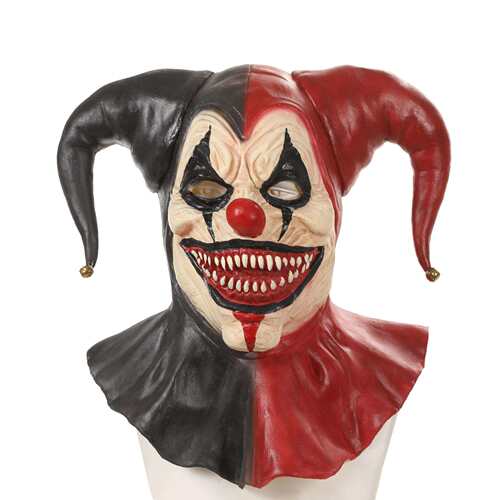 25年万圣节搞笑小丑面具绿发红鼻子乳胶头套杰克面具joker mask
