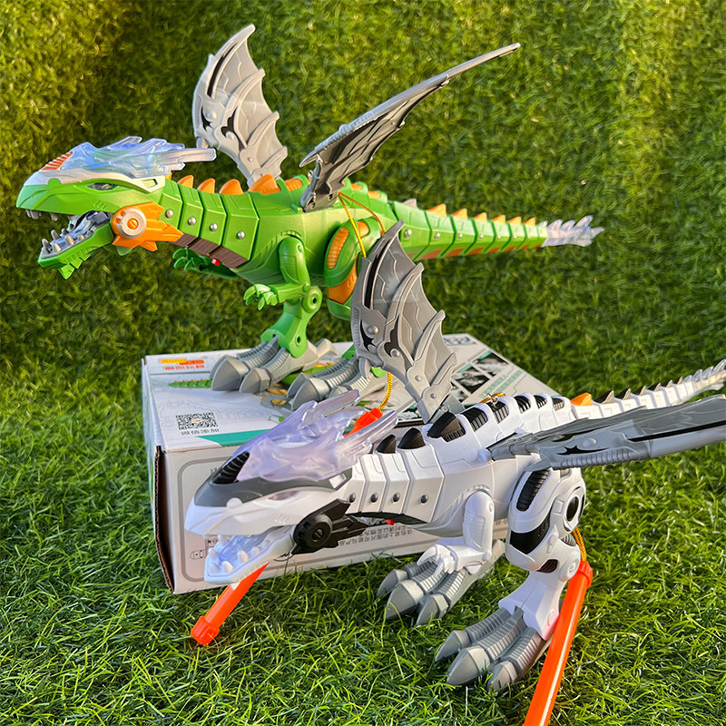 儿童元宵节日大号机械喷雾恐龙男孩手提行走仿真音效发光恐龙灯笼