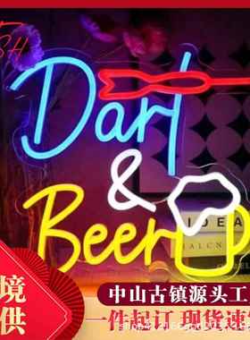 霓虹灯跨境新款l型egGRRd饰灯带发光字酒吧字母网红墙loo装造氛围