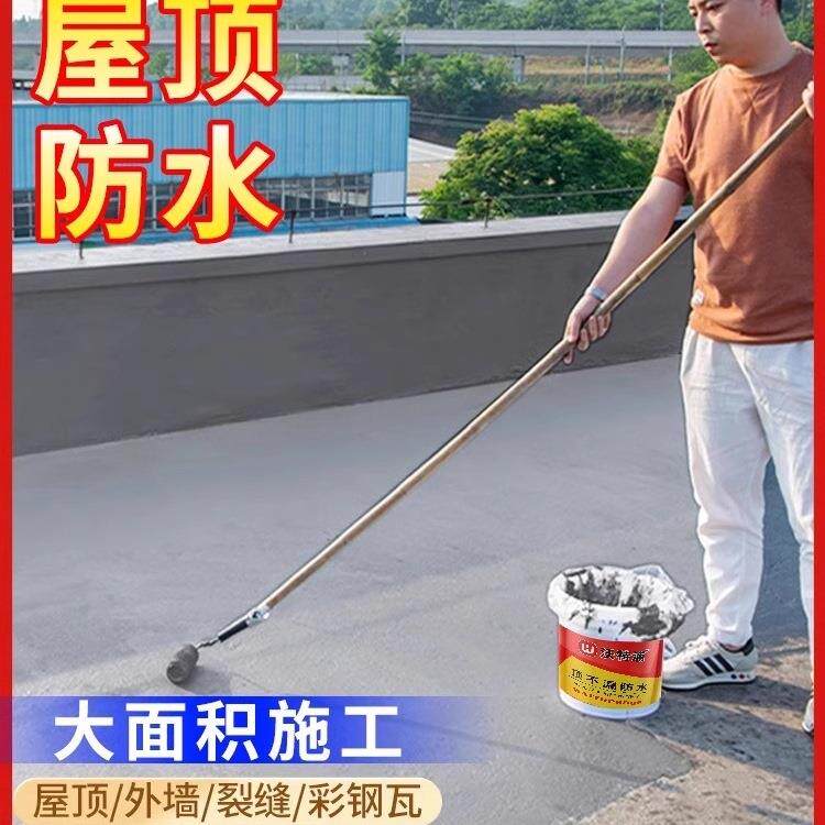 水涂料屋檐楼顶屋外顶房顶裂漏缝LJZ墙补防防漏水防水胶水材料