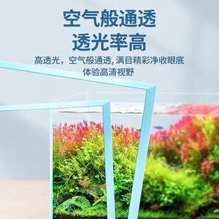 客厅鱼缸长方形鱼缸小型造景晶玻璃缸超白水缸创意金生态桌面水族