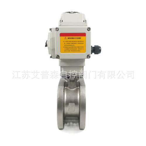不锈钢电动对夹球阀Q971F-16P 硬密封对夹电动球阀Q971F-25P