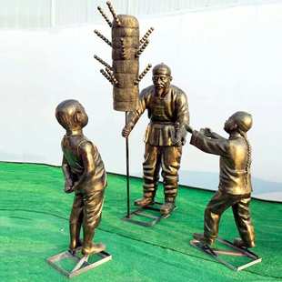 动物雕塑雕塑塑玻璃钢厂家铸铜摆件铸铜人物铜雕仿户外商业街校园