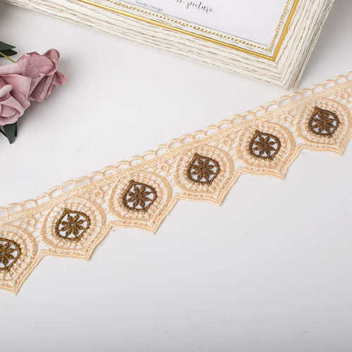 辅料艺 花边花边蕾丝布码7cm双色15居家家长宽刺绣纺沙发靠垫水溶