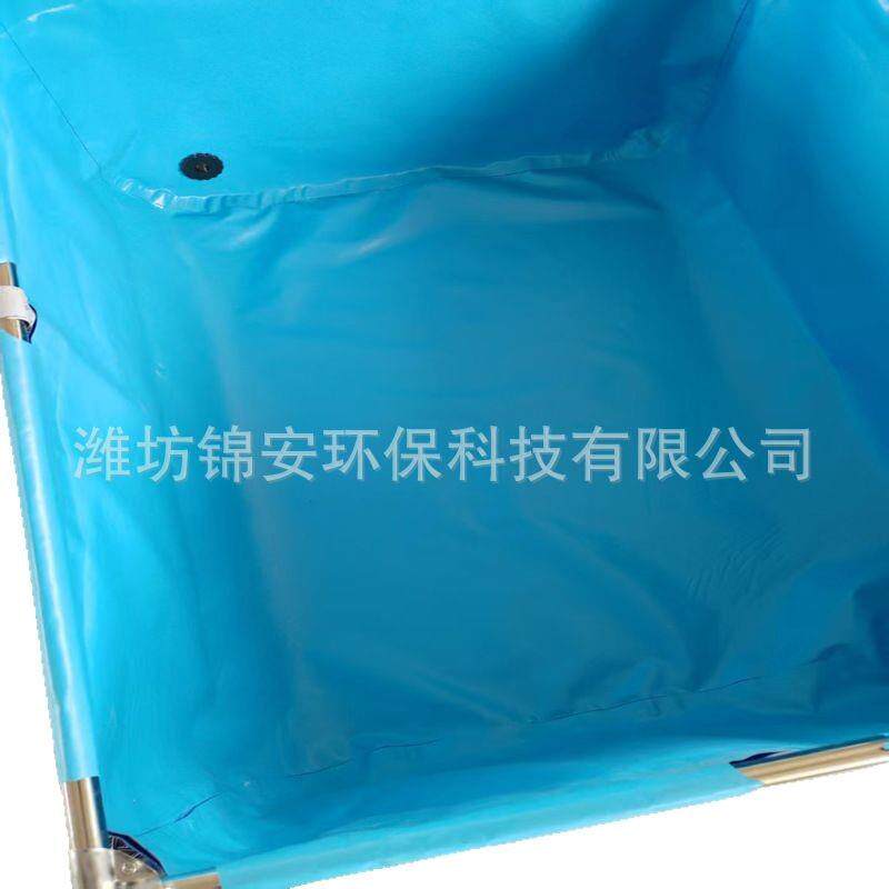 半明帆架鱼池活动支架透加支厚PVC布可折叠拆卸观赏鱼池虾池