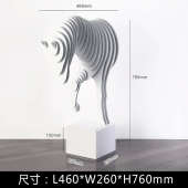 创意雕塑客厅半身奢摆件摆件电视柜轻金属片家居饰品北欧抽象角马