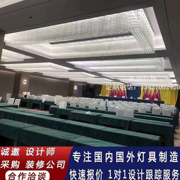 酒店大堂大气水晶吊灯售楼部会堂沙盘别墅豪华创意工程装饰吸顶灯