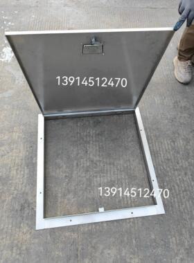 定制不锈钢天井盖方形人孔盖防盗带锁电力通信盖板家用防雨地窖盖