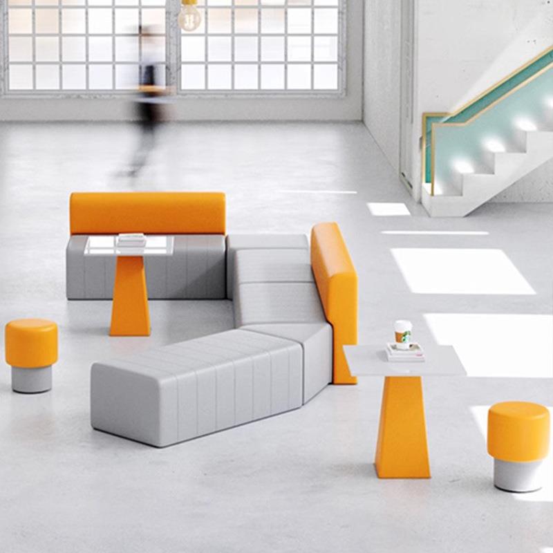 办公休室创意息区休闲沙发厅接待会客异形GXMLX002沙由发大自组合