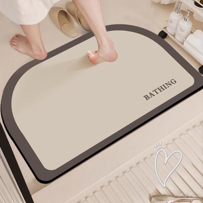 2025新款速干软地垫卫生间浴室门口硅藻泥门垫防滑防摔易吸收脚垫