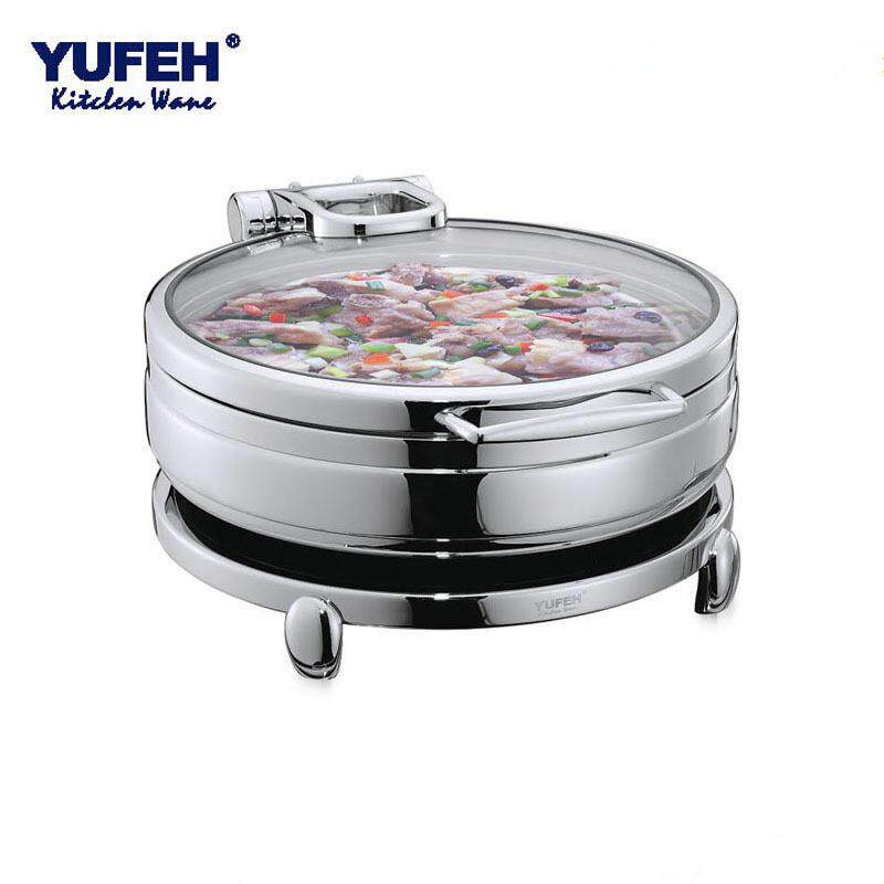 宇辉YUFEH液压翻盖可视自助餐炉电加热保温炉酒店布菲炉高档餐炉