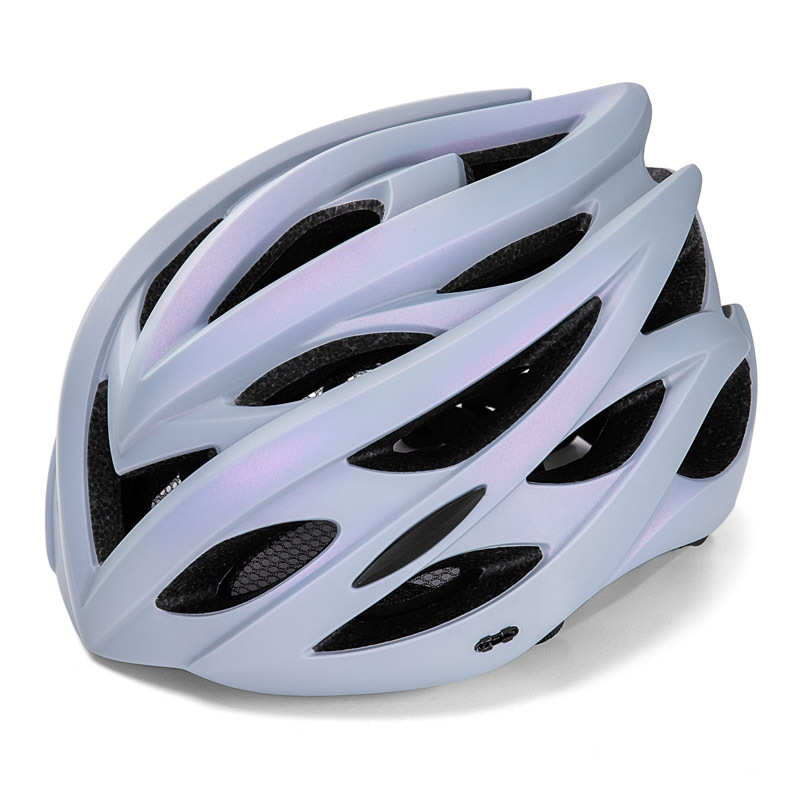 2024新款公路自行车骑行头盔多孔透气防撞城市公路盔安全帽带尾灯