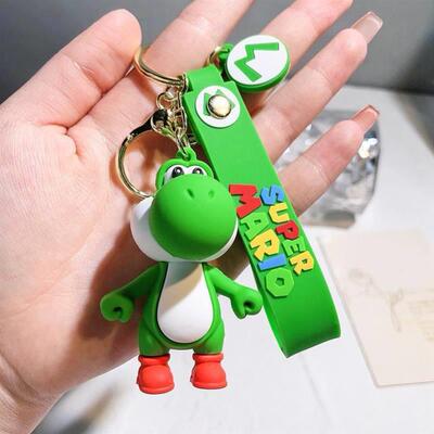 新可爱的超级马里奥兄弟钥匙扣游戏马里奥Figure Key Cha