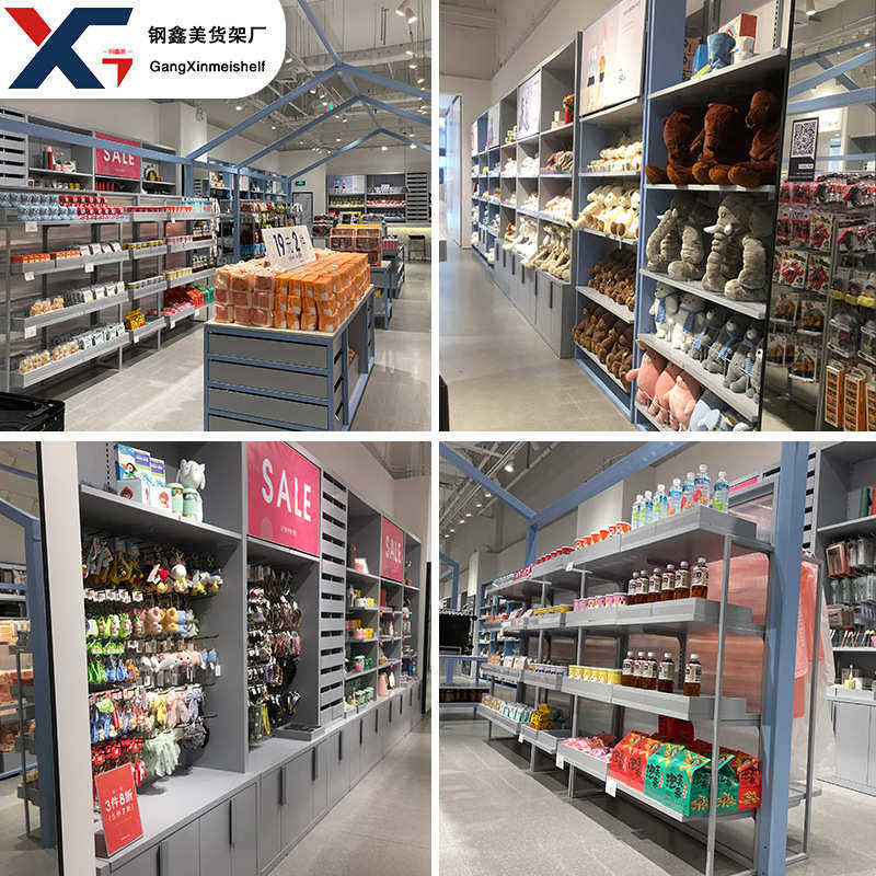 定制货架家居用品整店设计店铺展示架饰品店精品店货架钢木中岛柜