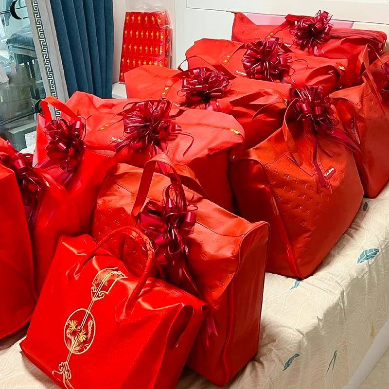 结婚被子嫁妆陪嫁拉花装饰婚礼农村用品大全婚车车队彩带婚房布置