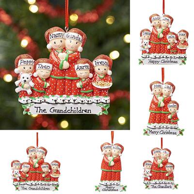 Quarantine Christmas Pendant Personalized Snowman Family