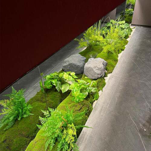 仿墙真绿植组合条OXU造场景室内玄关角花槽植物装饰商橱窗长苔藓