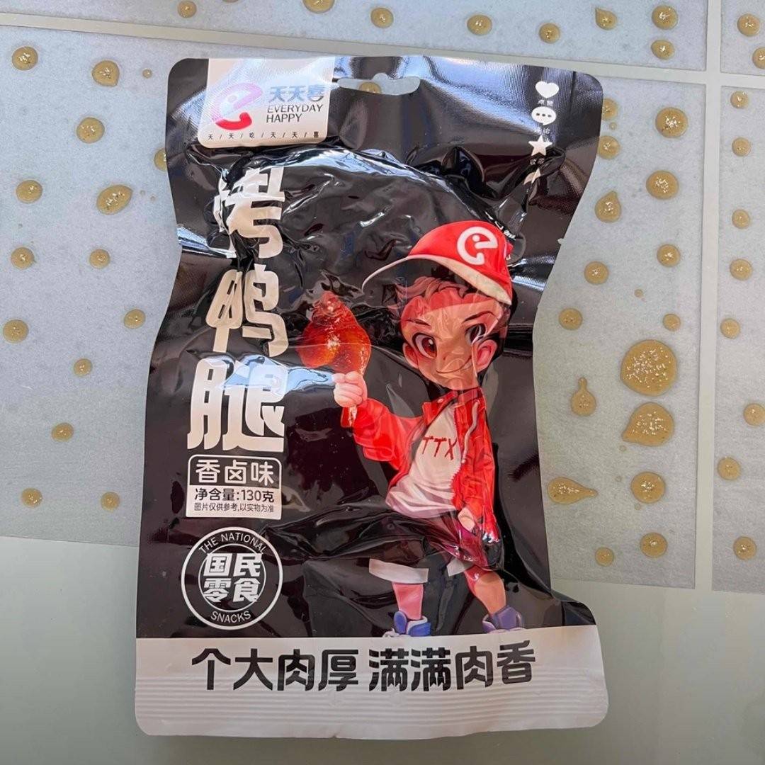 天天喜130g烤鸭腿开 袋即食卤味零食休闲 食品解馋馋嘴小零食香辣