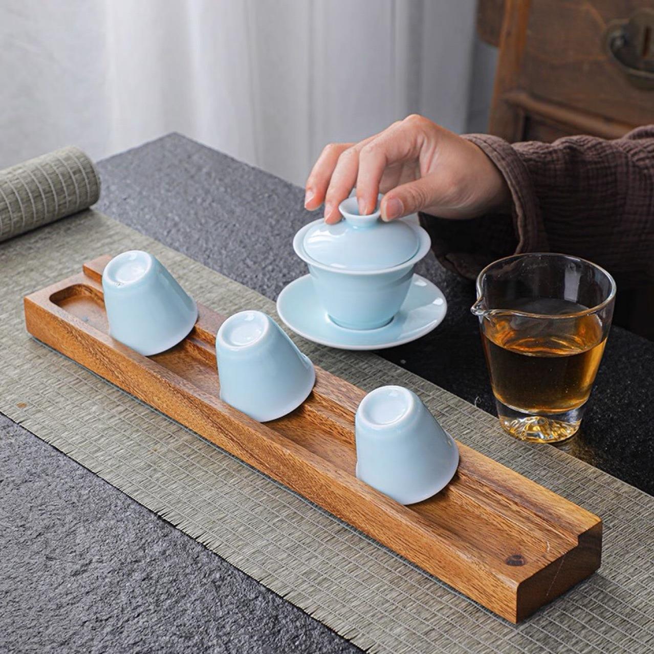 木质杯架杯子展示支架收纳架家用茶杯水杯晾茶沥水置物架创意防霉