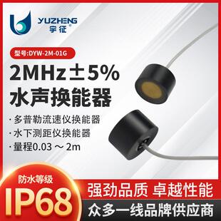 2MHz水声换能器DYW 01G超声波流量计探头小尺寸RS485水下测距