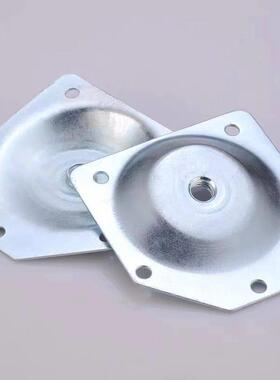 0.8mm家俱木脚镀锌斜片带M8螺母孔配件偏心轮斜木脚连接片固定件