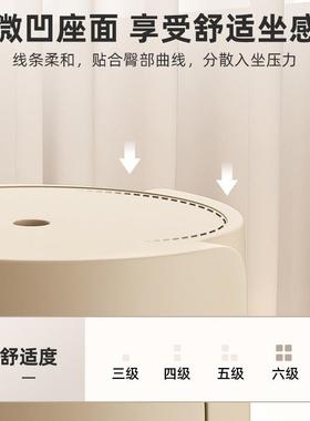 塑凳子可用叠放子家加厚凳现代简约网料N390N51红餐桌板凳风车凳