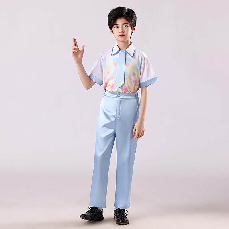 高档六一儿演服小学生合唱团红领巾童舞出装台儿童大合唱表演服舞