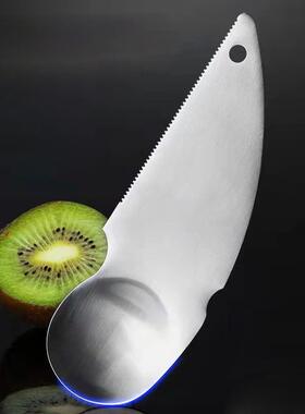 韩式304不锈钢奇异果勺加厚家用水果挖肉勺创意带齿挖果勺切蛋器