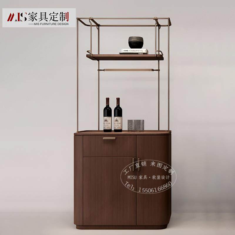 酒店包厢餐柜靠墙备餐柜现代简约饭厅酒柜茶水柜会所迷你吧定制