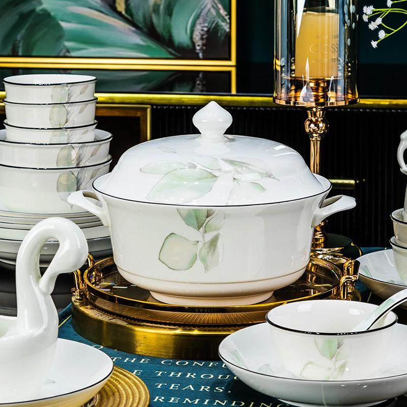 具新款套装盘米饭陶家用中式碗碗盘瓷碗2023餐具碗碟盘子汤碗新菜,餐饮具,盘,淘宝优惠券,粉丝福利购,淘宝优惠卷